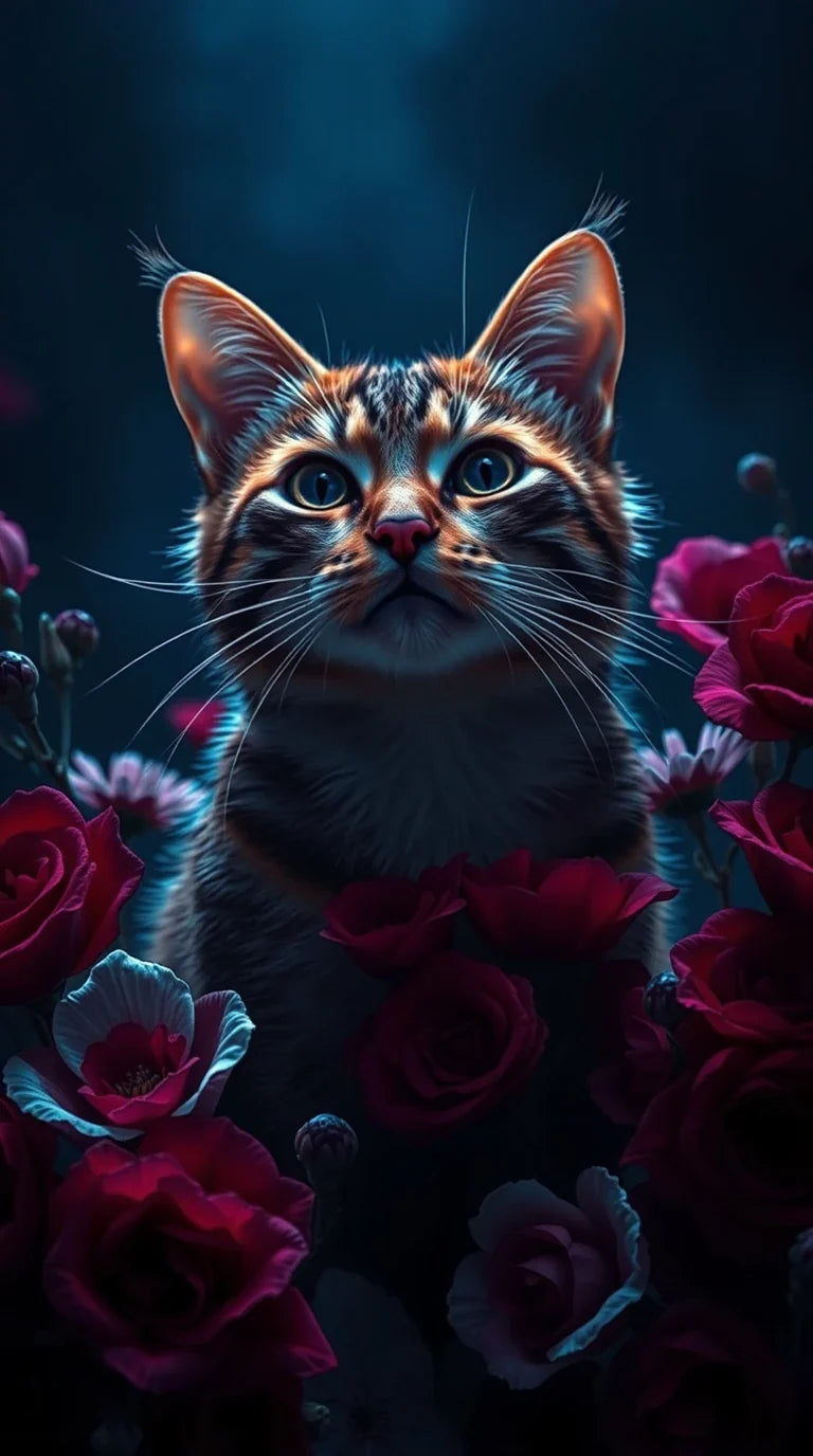 White kittens wallpaper on iPhone