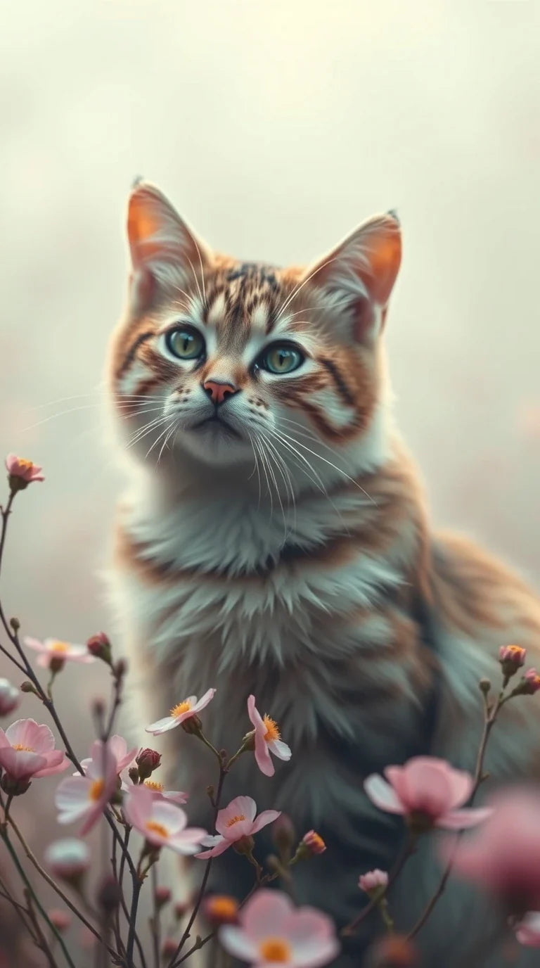 White kitten wallpaper on iPhone
