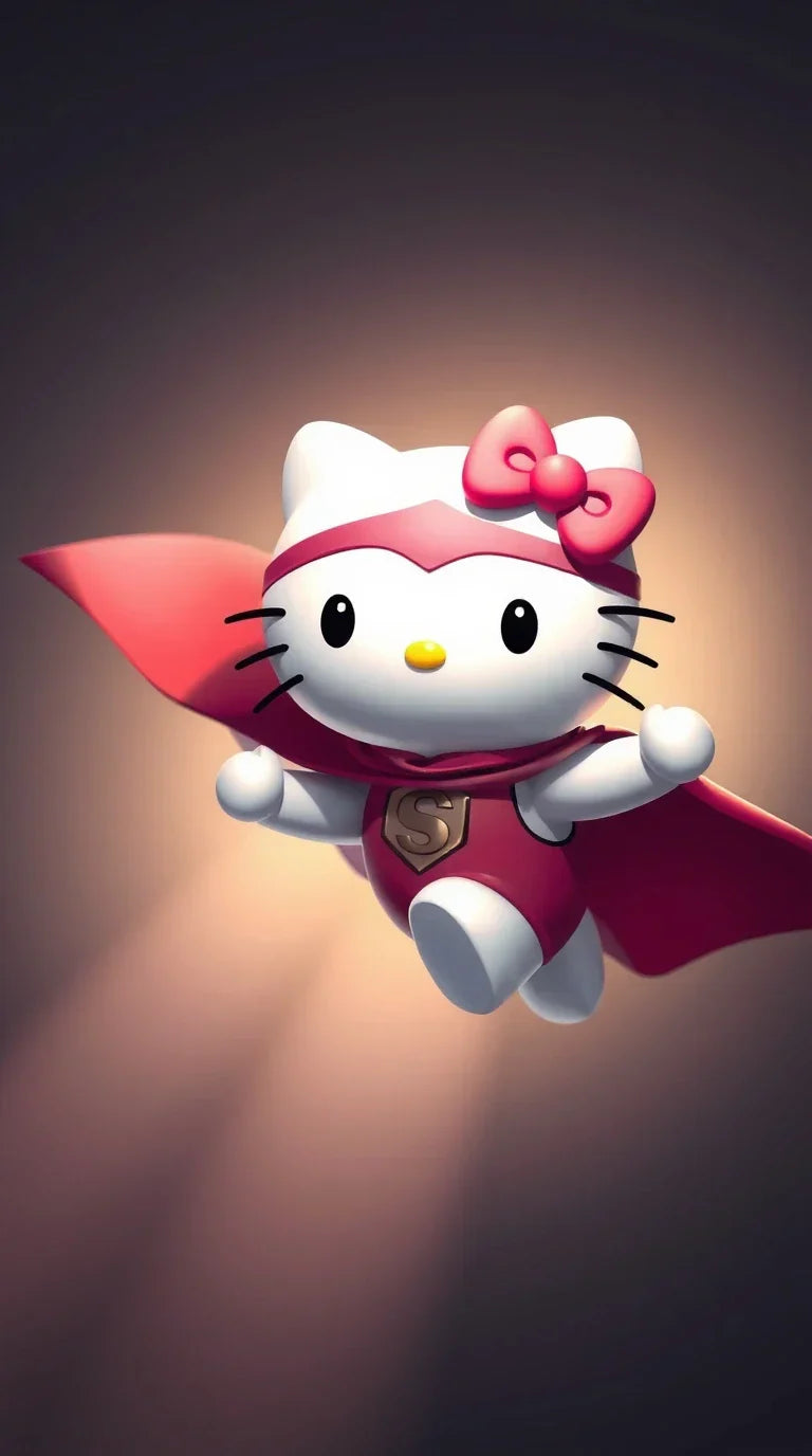 Aesthetic black Hello Kitty wallpaper