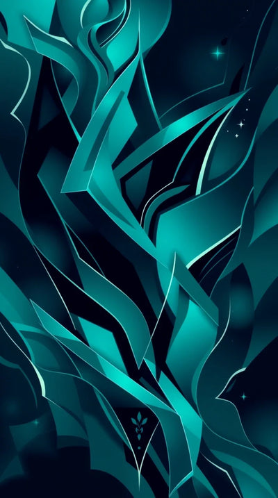Download Dynamic Composition Teal Painting