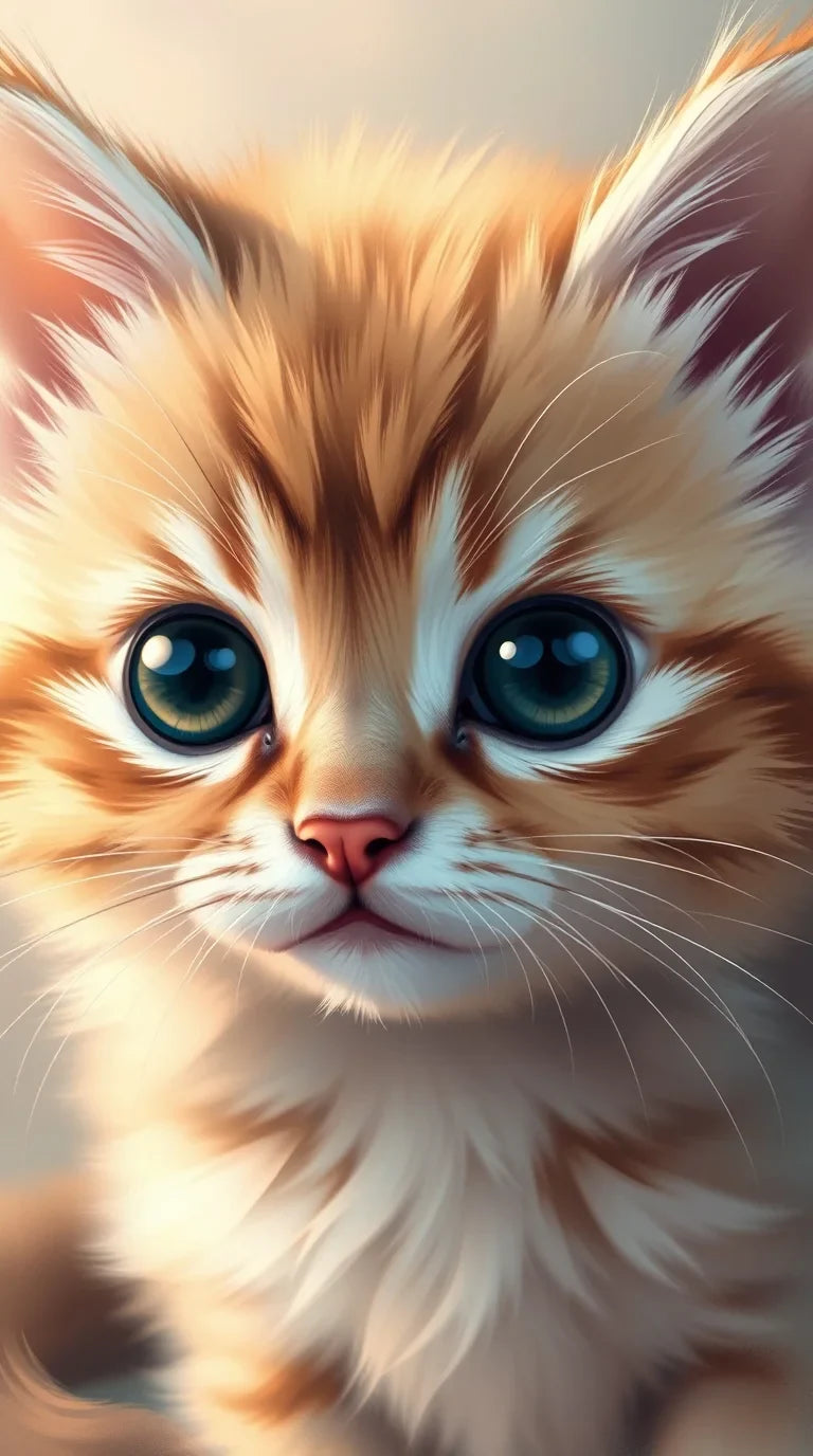 Small white kitten