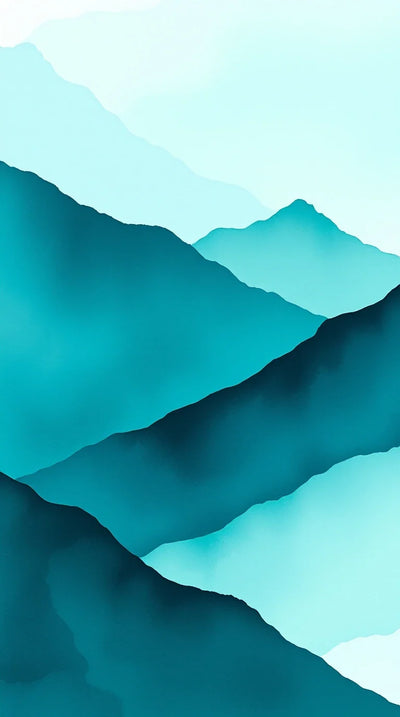 Free Teal Painting with Ethereal Aura