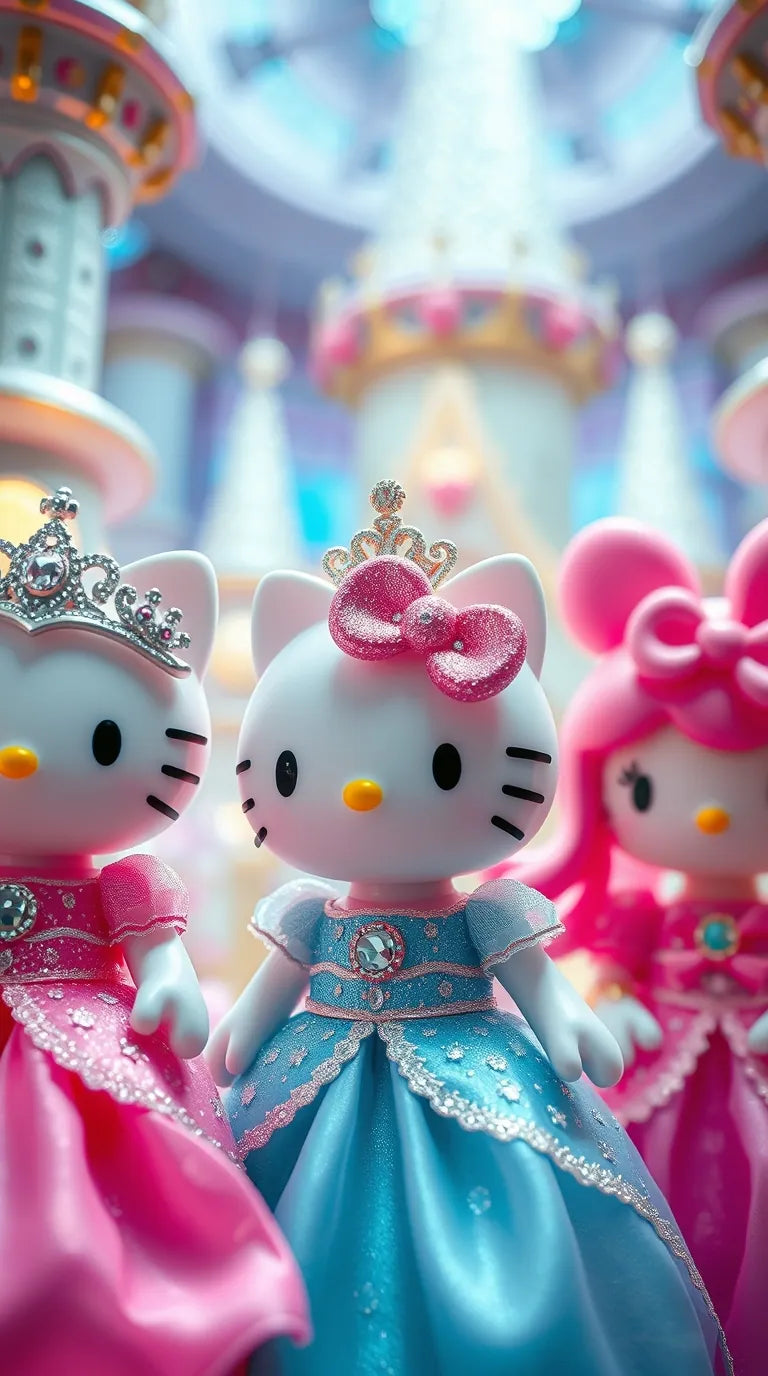 4K aesthetic pink Hello Kitty wallpaper