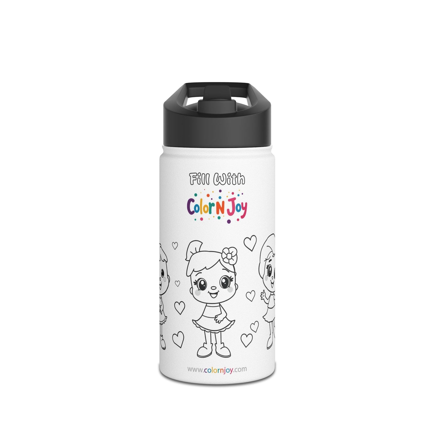 Poppy Playtime Coloring Water Bottle | Eco-Friendly Stainless Steel Drinkware | Encourages Active Play & Reduces Screen Time