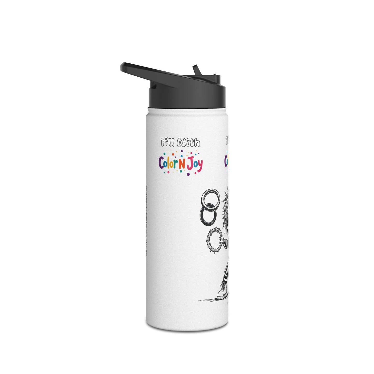 Chucky Coloring Water Bottle | Spooky Halloween Activity | Eco-Friendly Stainless Steel | Reduces Screen Time