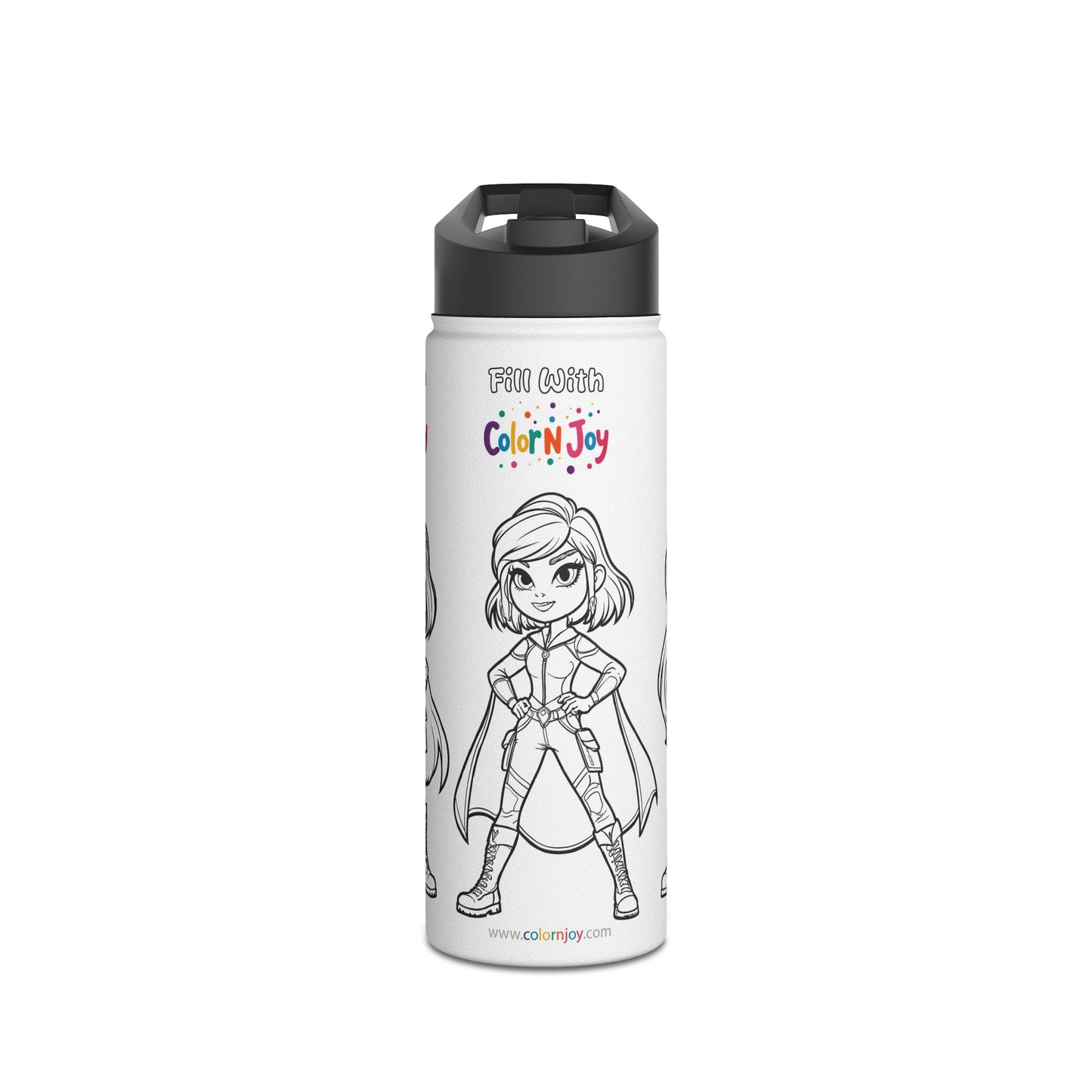 Descendants Coloring Water Bottle | Eco-Friendly Stainless Steel Gift | Screen-Free Creative Fun with Descendants Coloring Pages