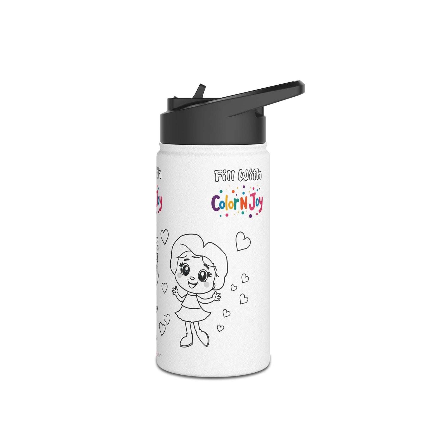 Poppy Playtime Coloring Water Bottle | Eco-Friendly Stainless Steel Drinkware | Encourages Active Play & Reduces Screen Time