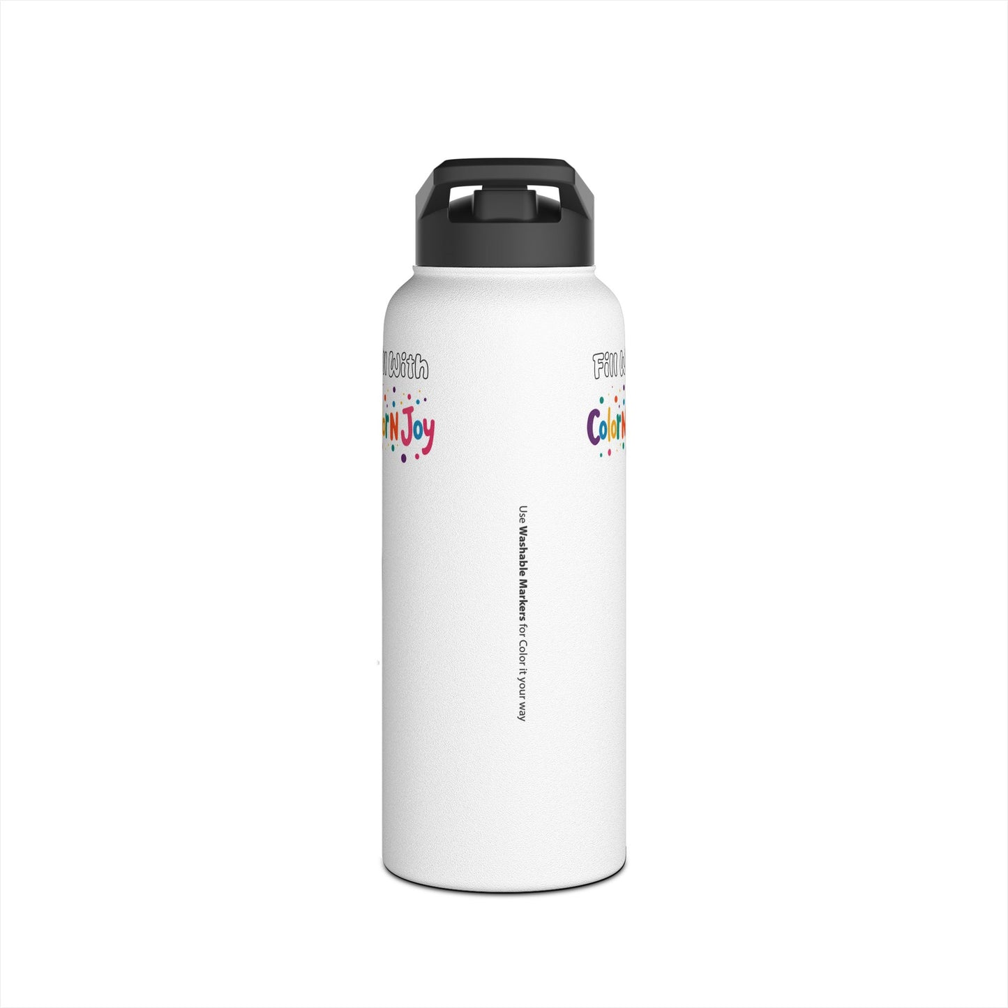 Chucky Coloring Water Bottle | Spooky Halloween Activity | Eco-Friendly Stainless Steel | Reduces Screen Time