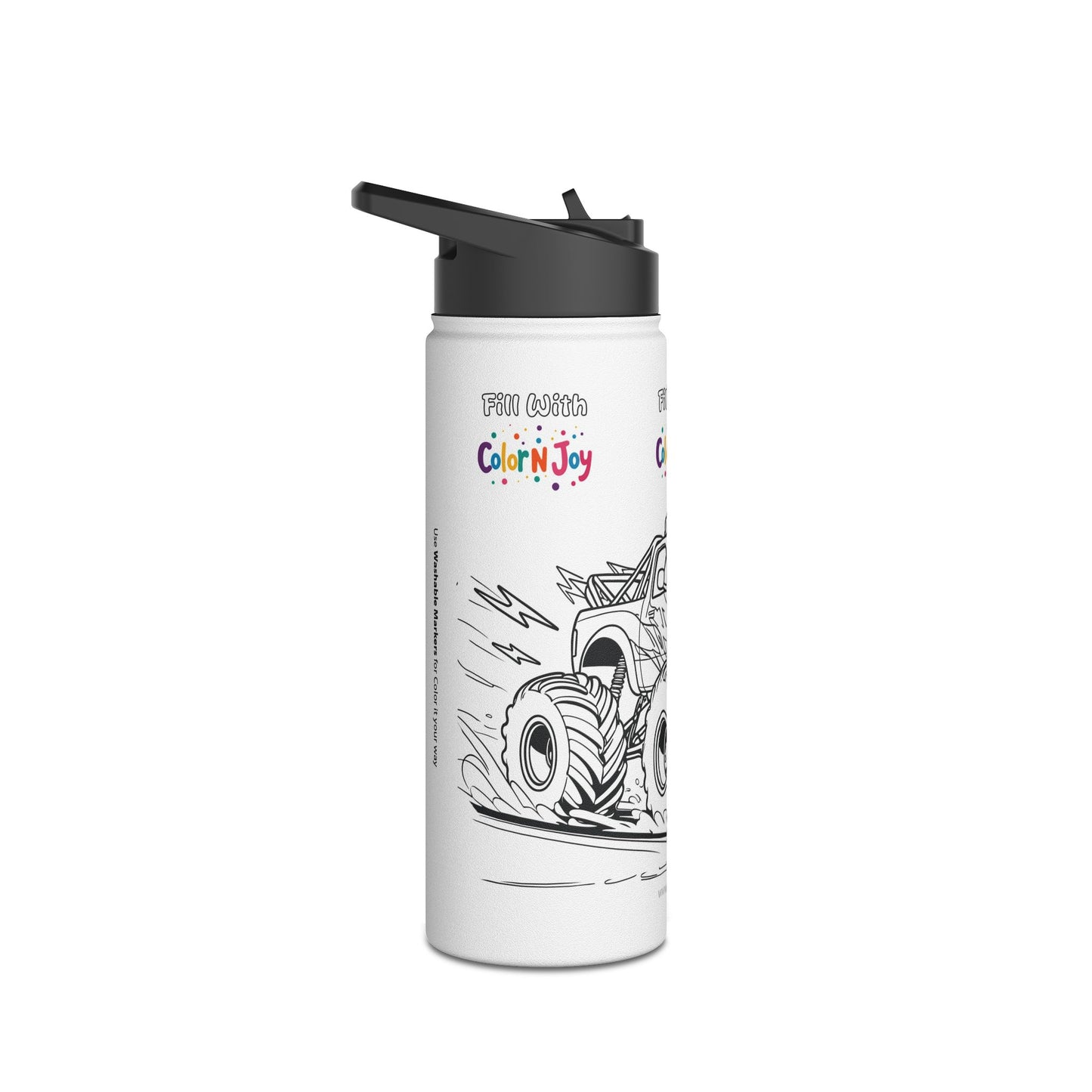 Blaze Coloring Water Bottle | Eco-Friendly Stainless Steel | Blaze Monster Machine Coloring Pages Free Download
