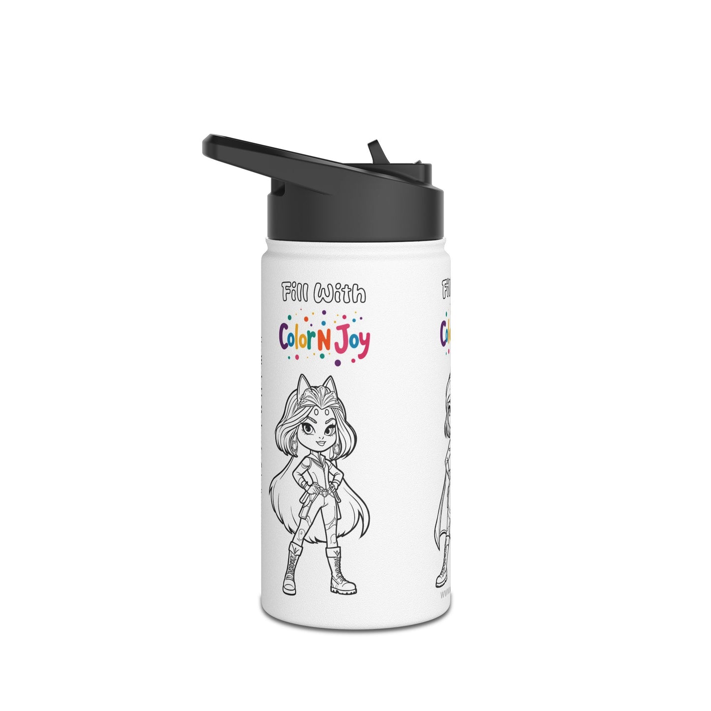 Descendants Coloring Water Bottle | Eco-Friendly Stainless Steel Gift | Screen-Free Creative Fun with Descendants Coloring Pages