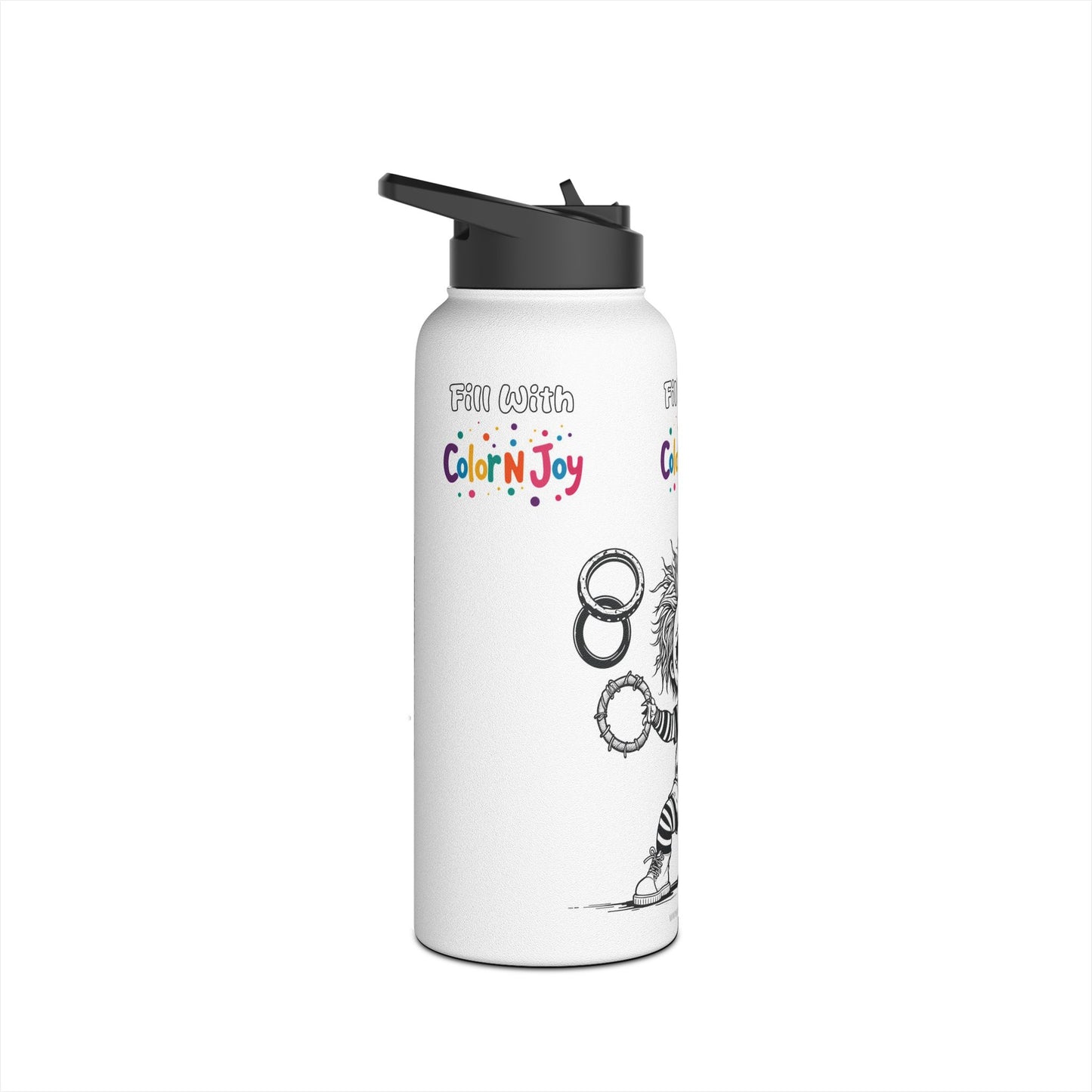 Chucky Coloring Water Bottle | Spooky Halloween Activity | Eco-Friendly Stainless Steel | Reduces Screen Time