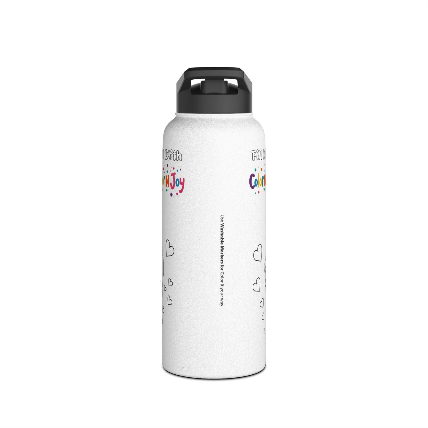 Poppy Playtime Coloring Water Bottle | Eco-Friendly Stainless Steel Drinkware | Encourages Active Play & Reduces Screen Time