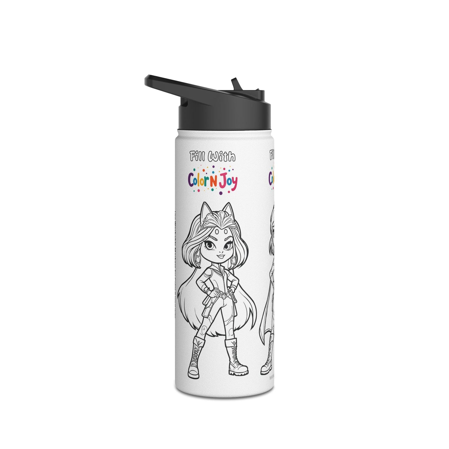 Descendants Coloring Water Bottle | Eco-Friendly Stainless Steel Gift | Screen-Free Creative Fun with Descendants Coloring Pages