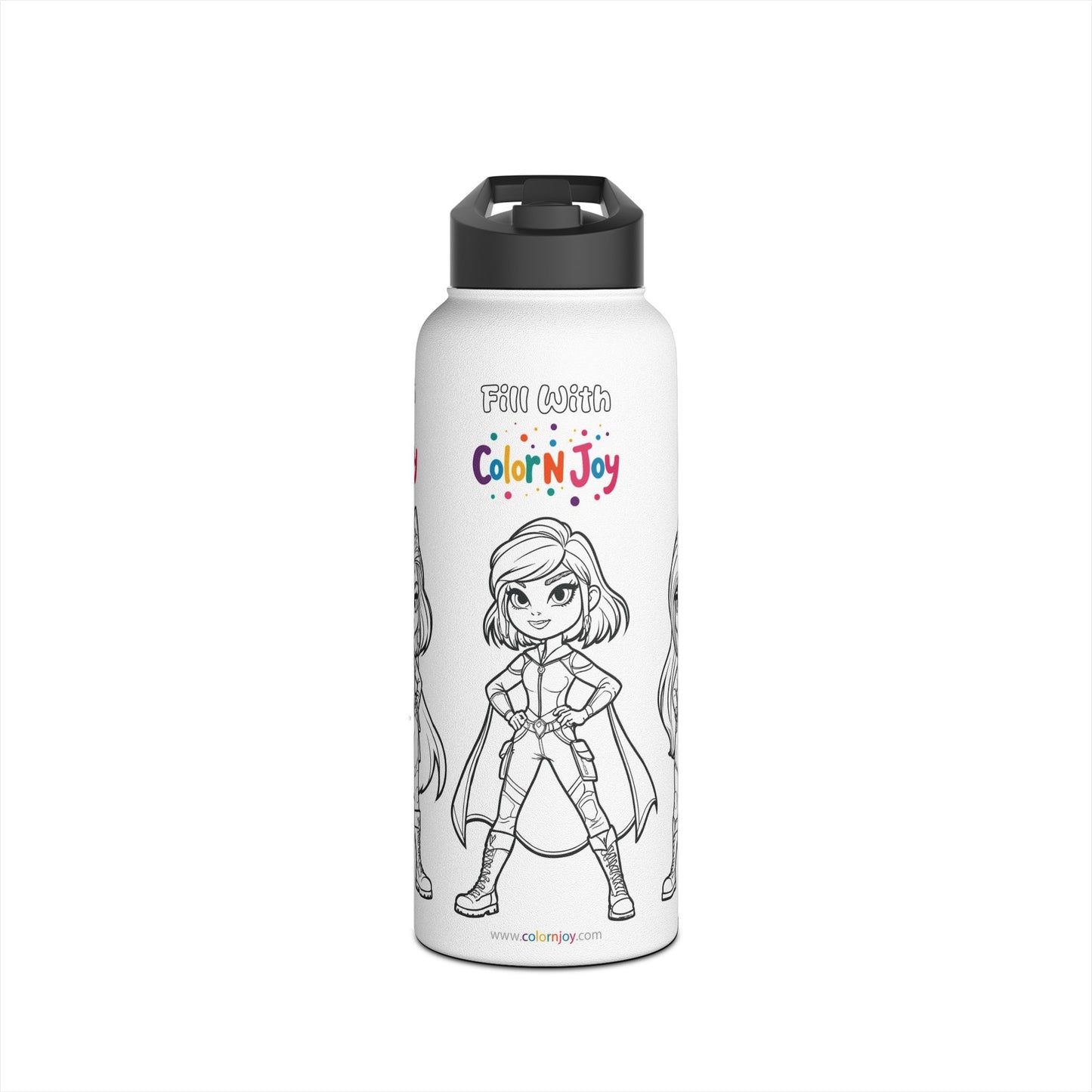 Descendants Coloring Water Bottle | Eco-Friendly Stainless Steel Gift | Screen-Free Creative Fun with Descendants Coloring Pages