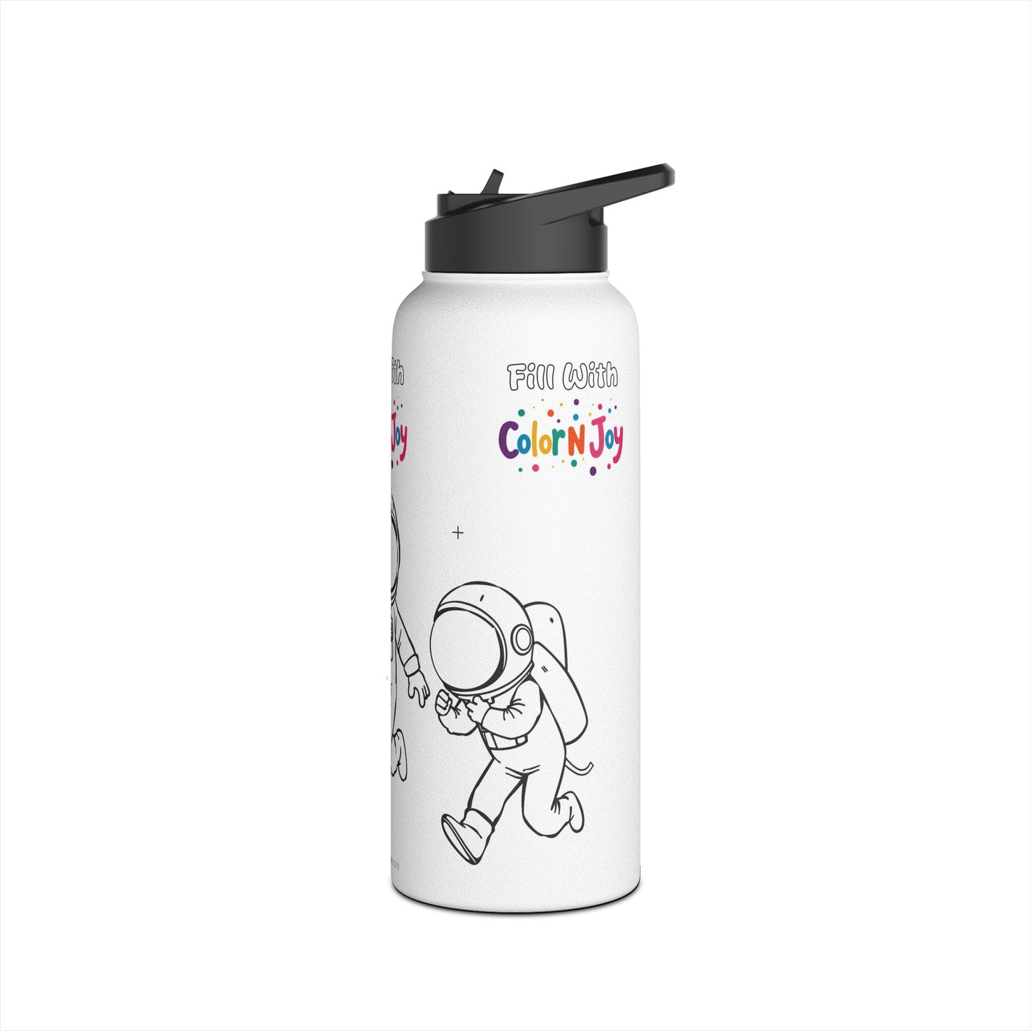 Among Us Coloring Water Bottle | Eco-Friendly Stainless Steel Drinkware | Impostor & Hats Theme | Reduces Screen Time