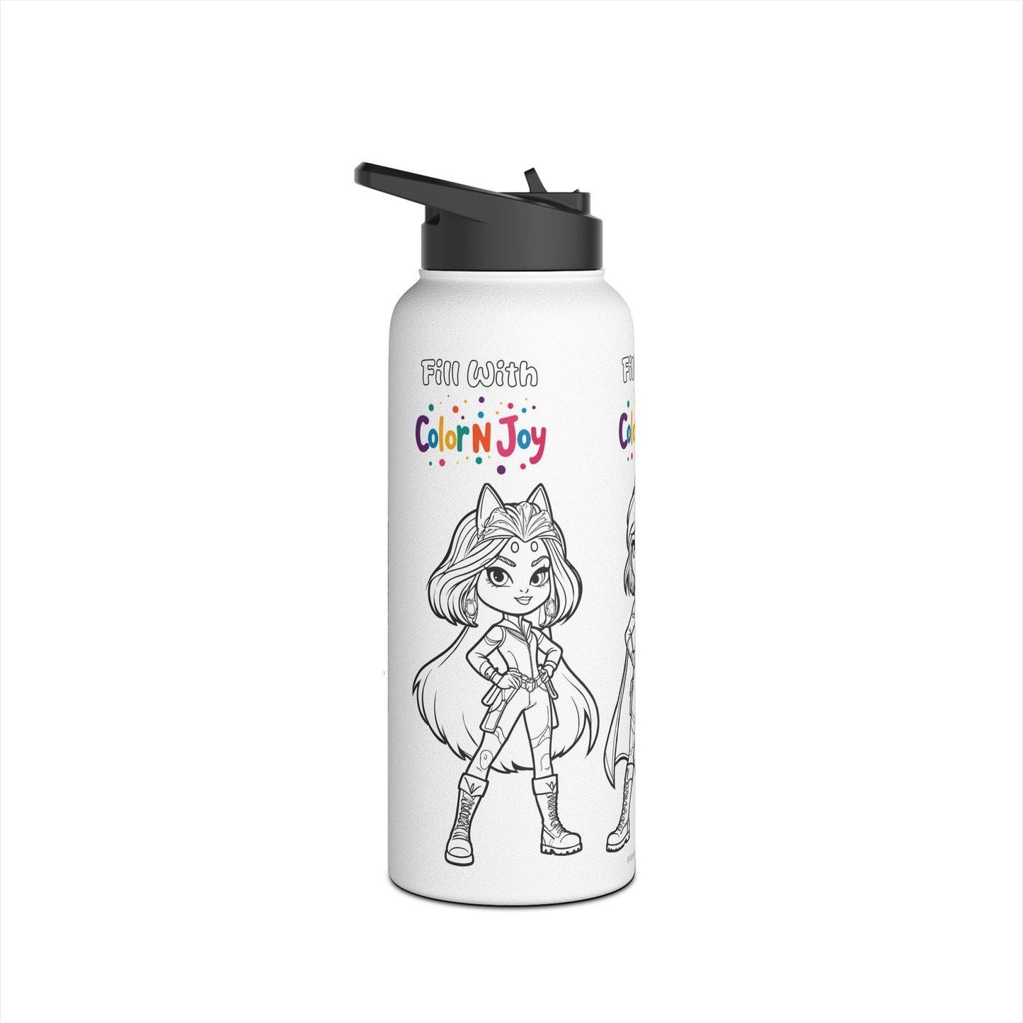 Descendants Coloring Water Bottle | Eco-Friendly Stainless Steel Gift | Screen-Free Creative Fun with Descendants Coloring Pages