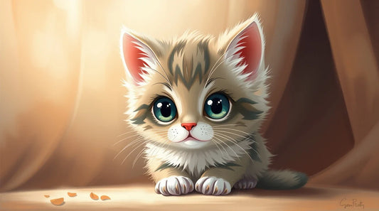4K HD adorable little kitten