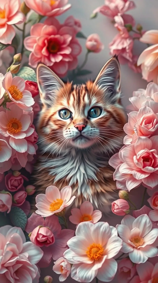 Chibi kitty wallpaper on iPad