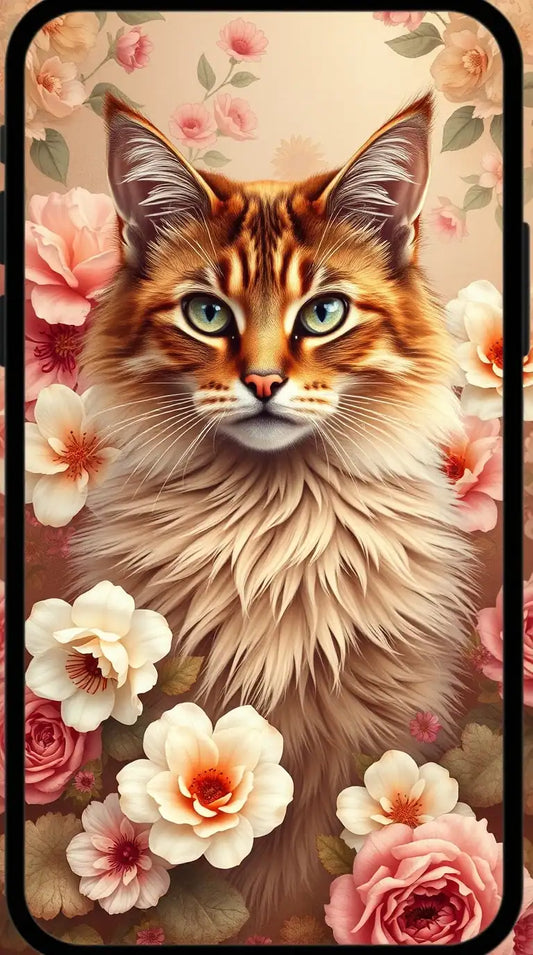Cute white kitty wallpaper on iPad