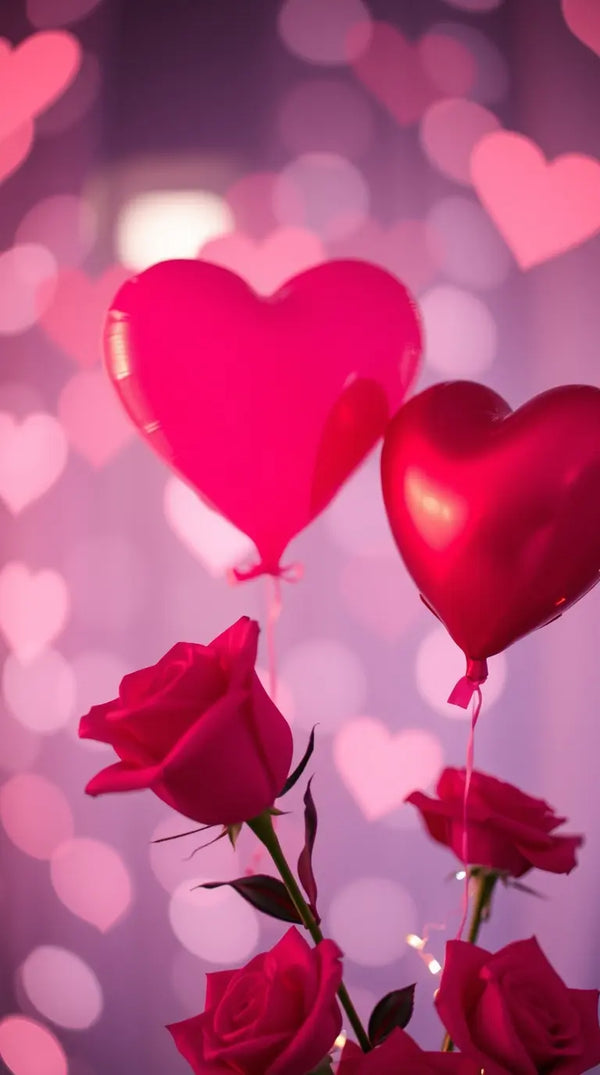 Romantic Valentine’s Day Wallpaper - Soft Pink & Red Hues