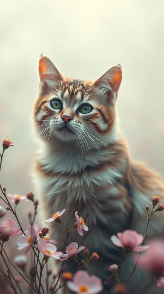 White kitten wallpaper on iPhone