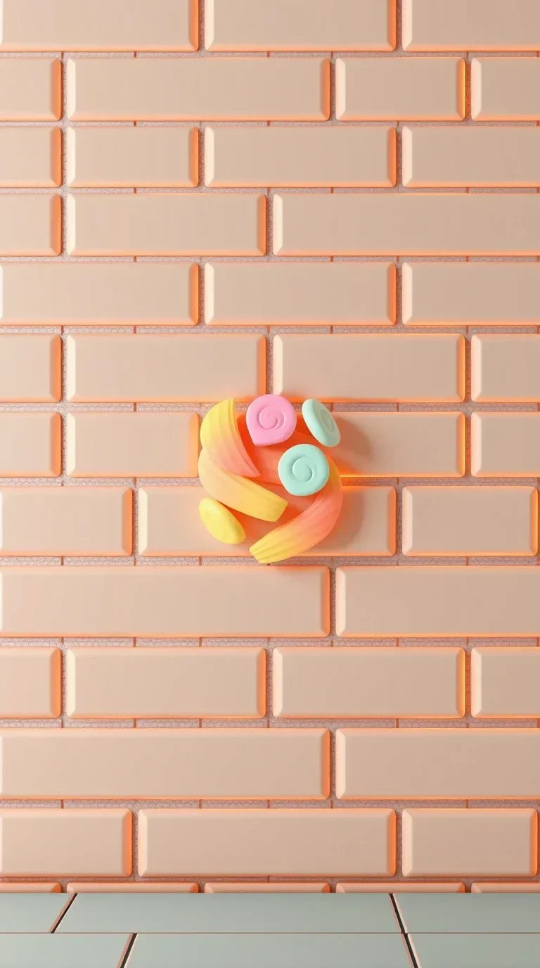 Brick wallpaper used creatively in a dining room to add character and warmth.