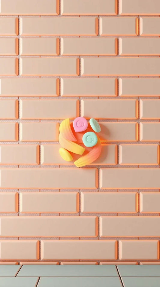 Brick wallpaper used creatively in a dining room to add character and warmth.