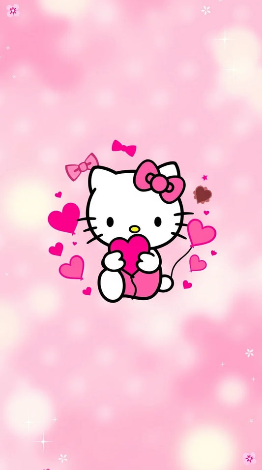 Cute Hello Kitty iPhone background in pastel tones