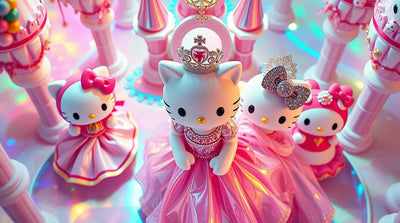 4K Blue Cute Hello Kitty Wallpaper