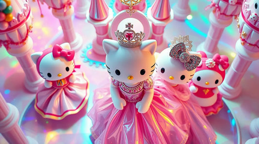 4K blue cute Hello Kitty wallpaper