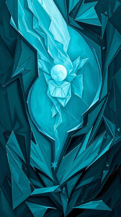 Deep Teal Dynamic Painting: Luxury Art