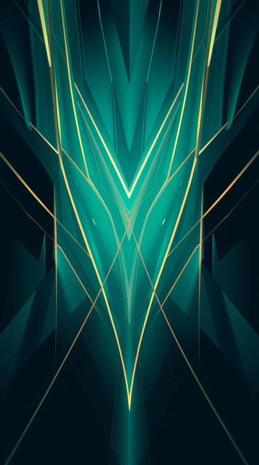 Download luxurious ethereal teal painting