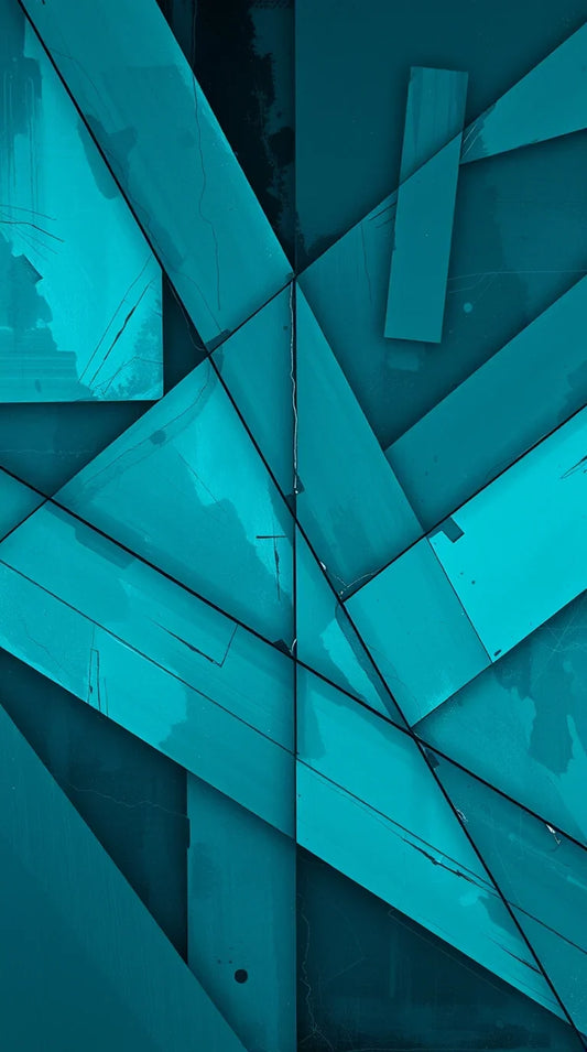 Download teal painting vibrant aura