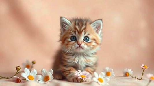 HD fluffy white kitten
