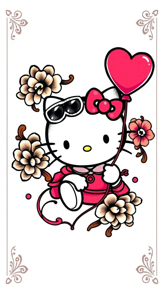 4K background featuring the story of Hello Kitty’s friendship and love