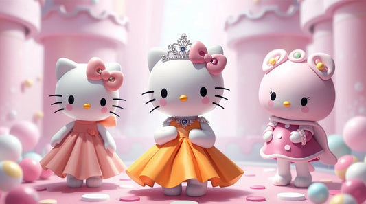 Black and white Hello Kitty