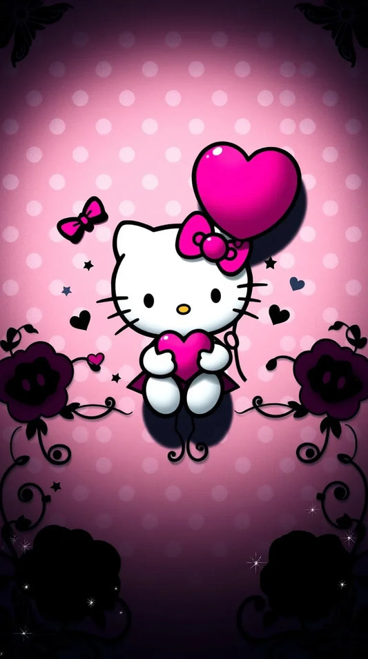 4K Hello Kitty background for iPhone with ultra-clear resolution