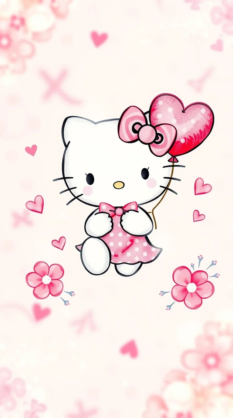 4K Hello Kitty wallpaper background with cute and stylish design