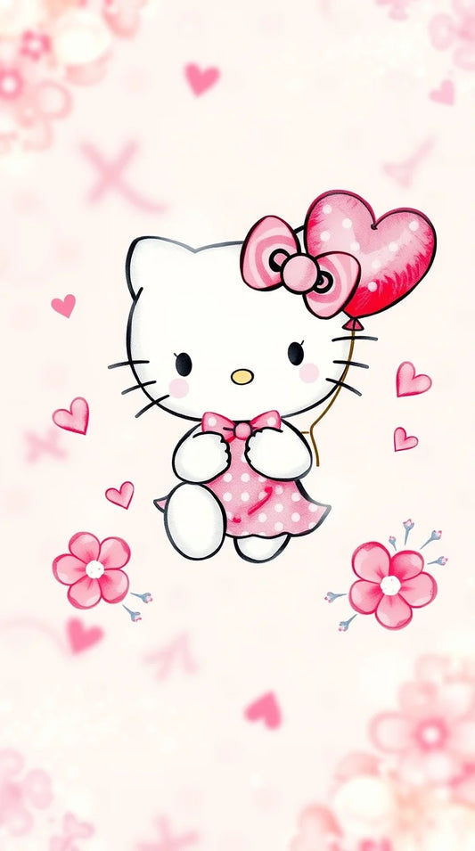 4K Hello Kitty wallpaper background with cute and stylish design
