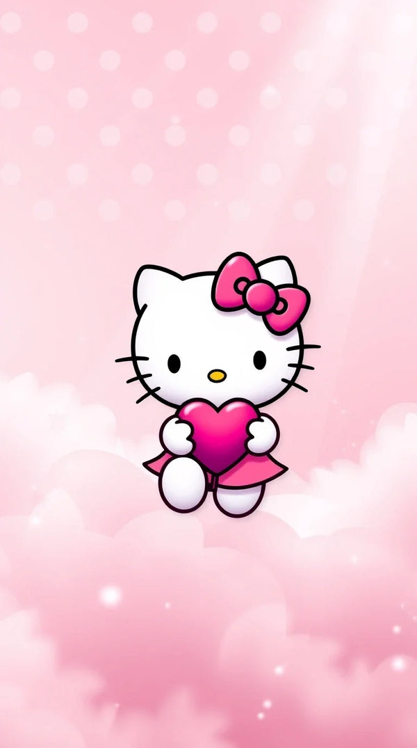 1080 Hello Kitty With Background Drawing HD