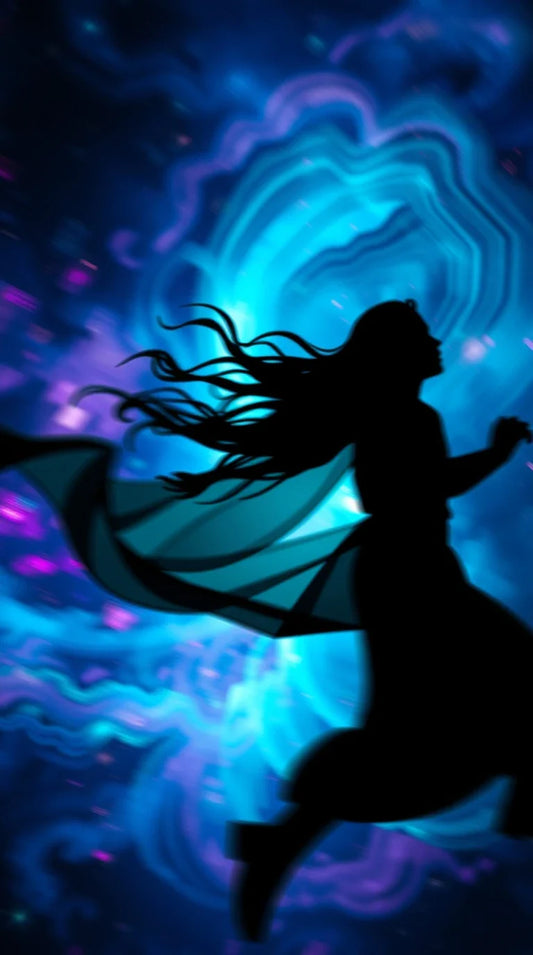 Luxurious ethereal teal painting free