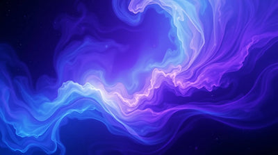 HD Mystical Teal Painting with Vibrant Aura