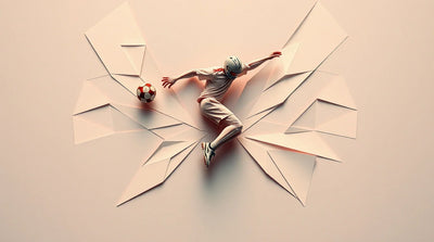 Minimalist Origami Football Player – 4K Wallpaper