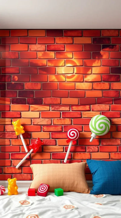 Cute Peel And Stick Brick Wallpaper