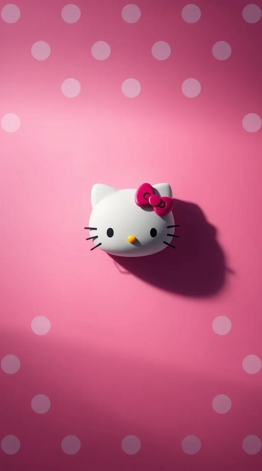 Downloadable pink Hello Kitty background in high resolution