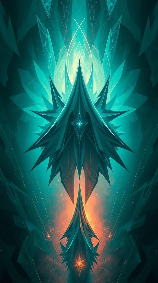 Sharp angles deep teal painting download