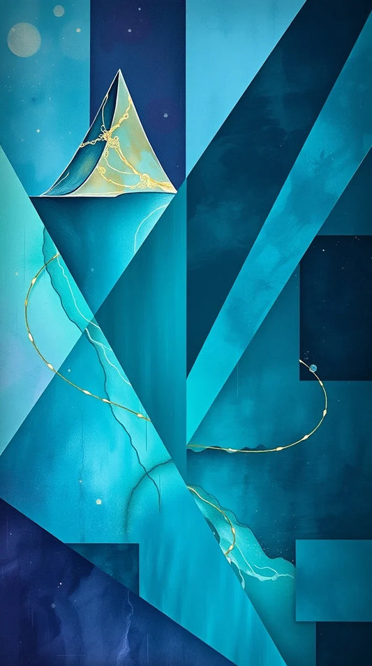 Luxurious mystique teal painting download