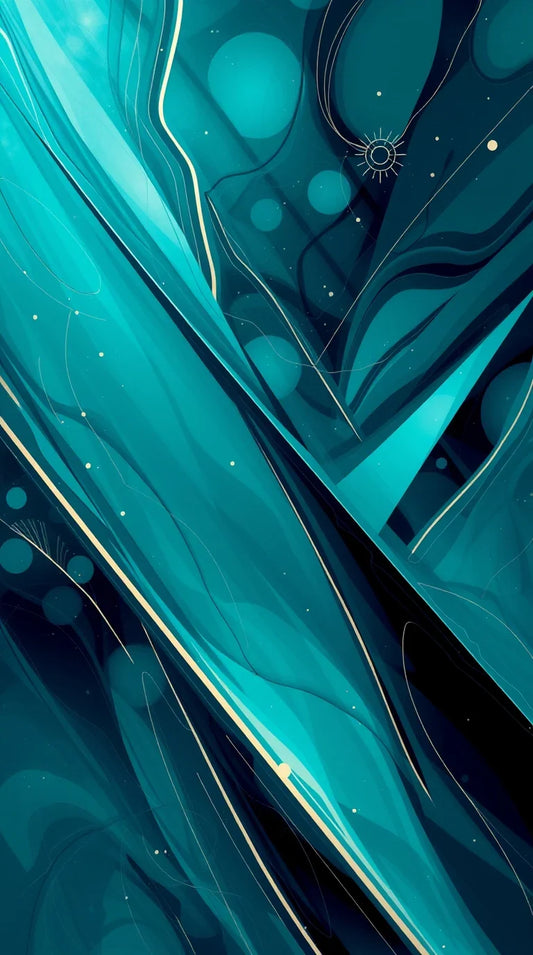 Teal painting luxurious mystique ethereal