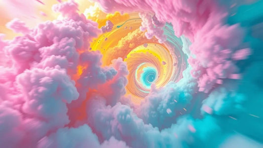 Teal painting luxurious mystique