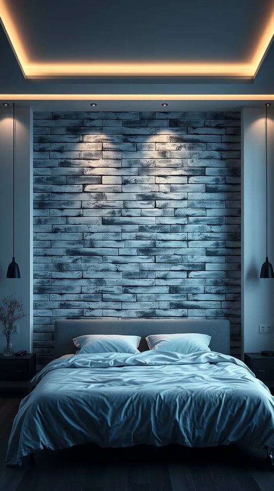 3D brick wallpaper adding texture and depth to a modern living room, small bedroom ideas, 4k wallpapers,